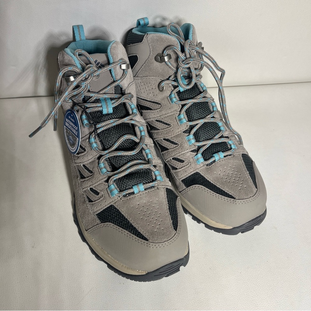 Columbia Women's Hiking Shoes Waterproof Breathable - Gray and Teal